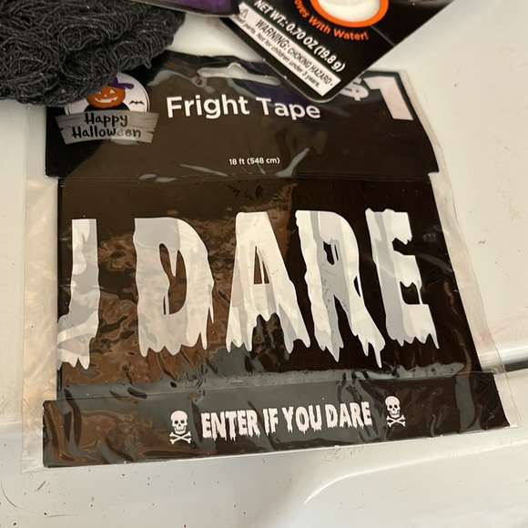 NWT 7 Piece Halloween Skeleton Bundle Bag Gloves Fright Creepy Cup Mask Make Up - Picture 4 of 16